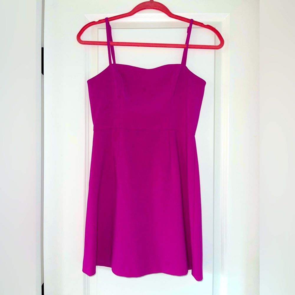 French Connection Whisper Light Sheath Mini Dress Fuchsia Size 2